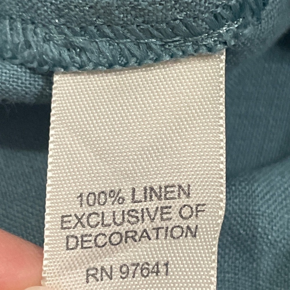 J. Jill Womens Skirt 100% Linen Paneled A-Line 12P Teal Blue Coastal Lagenlook - Picture 4 of 5